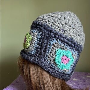 Chic Gray soft wool blend beanie medium warm new